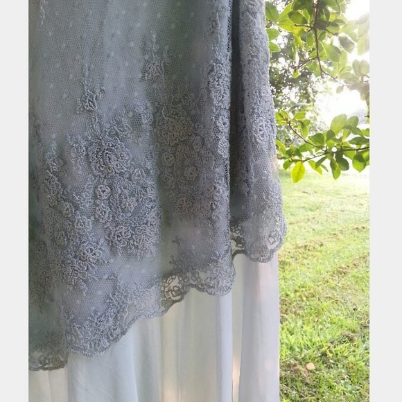 two-toned asymmetrical up-cycled hand-dyed dress - Picture 3 of 7